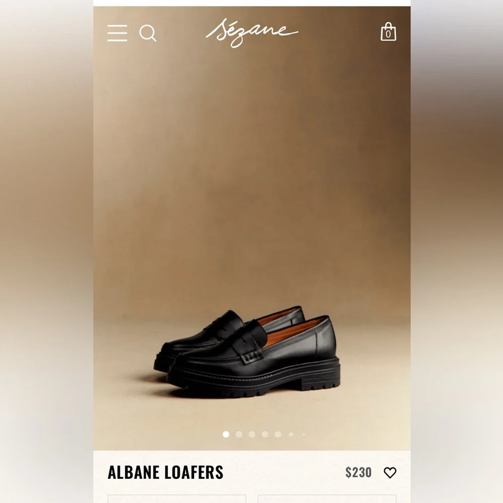 Sezane Black Albane Loafers - Picture 1 of 8